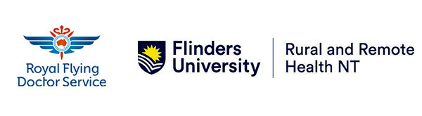 Royal Flying Doctors Service logo & Flinders University Rural & Remote Health NT logo