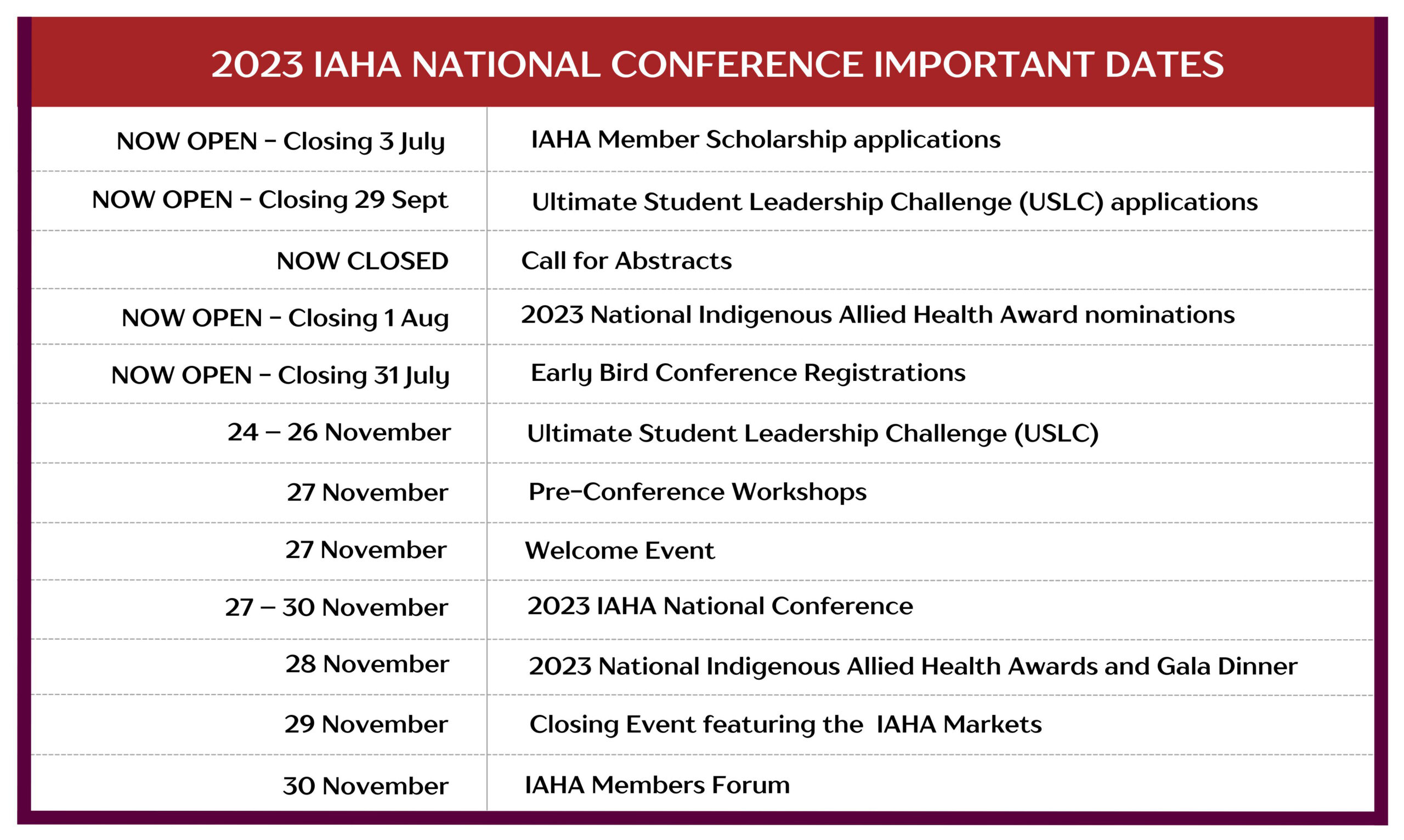 2023 IAHA National Conference Indigenous Allied Health Australia